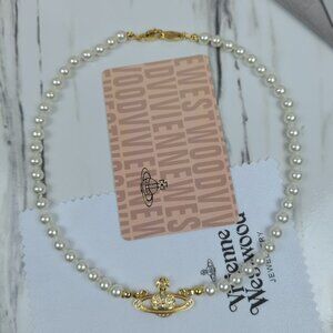 Vivienne Westwood The Gold-tone Mini Bas Relief Pearl Choker